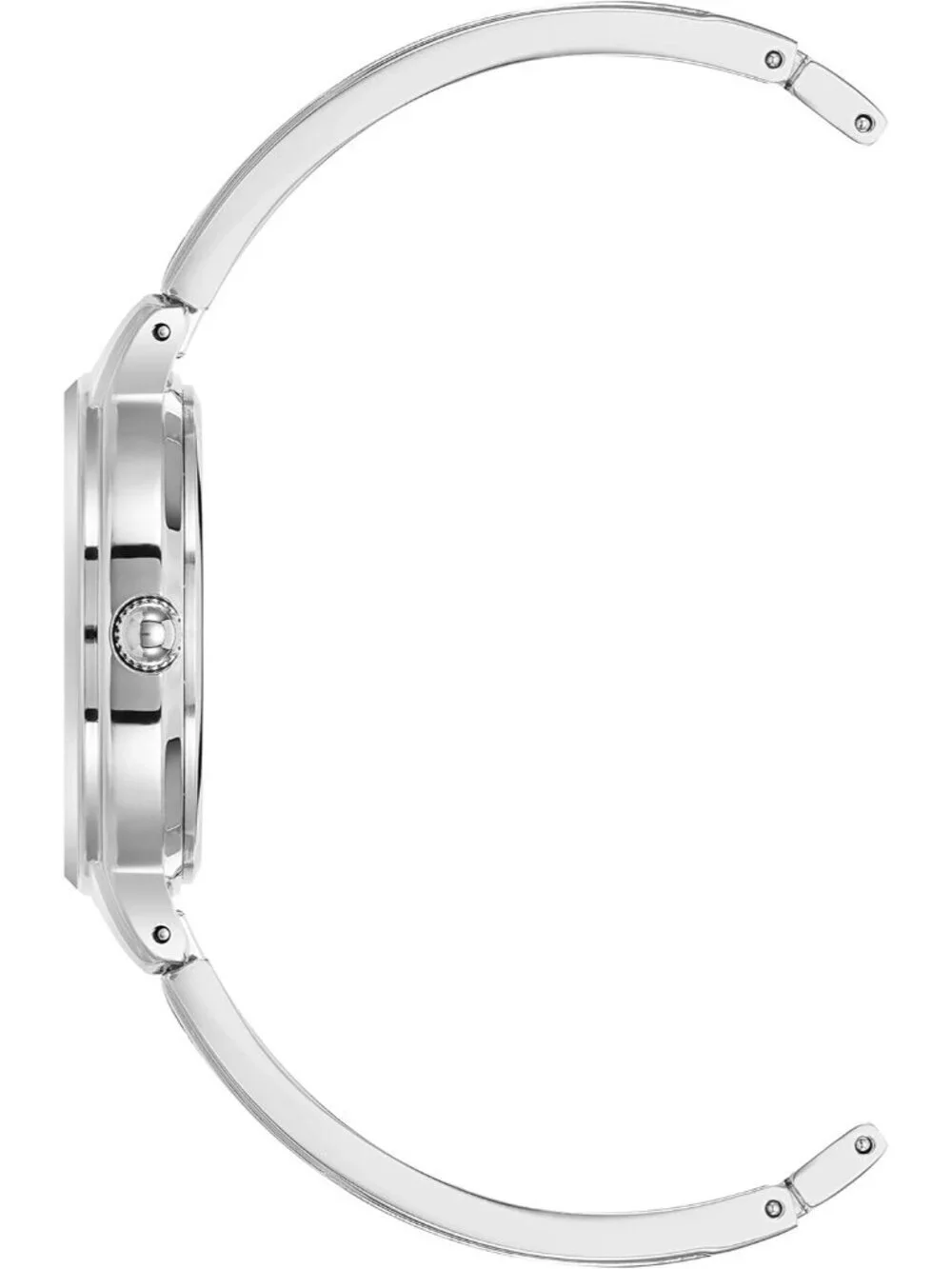 Anne Klein Women's Silver Black Analog Genuine Diamond Dial Bangle Luxury Watch